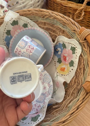 Beden çeşitli Renk Pastel Renkli Porselen Fincan Seti