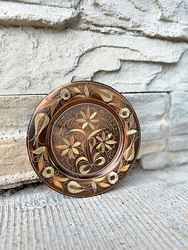 American Vintage El işçilik Bakır Duvar Tabağı
