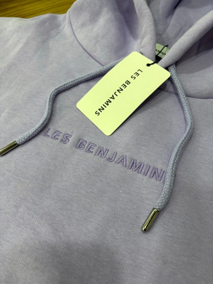 Lila Kapüşonlu Rahat Sweatshirt — görsel 3/3