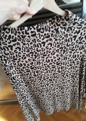 l Beden leopar simetrik etek