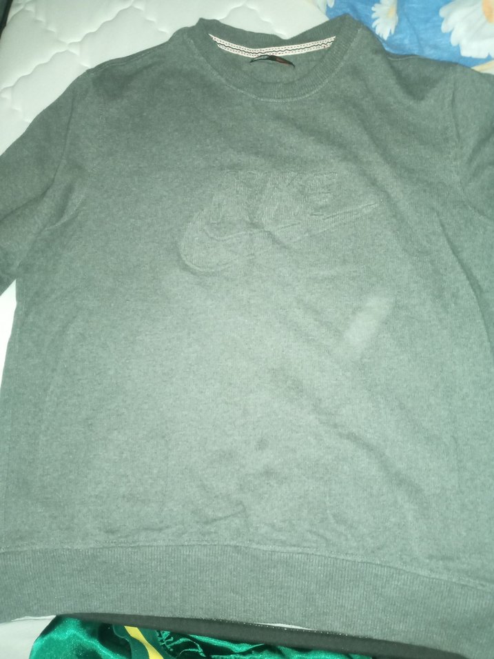 Gri  Bisiklet Yaka Uzun Kollu Sweatshirt (orijinal Nike ürünü ) - Görsel 2