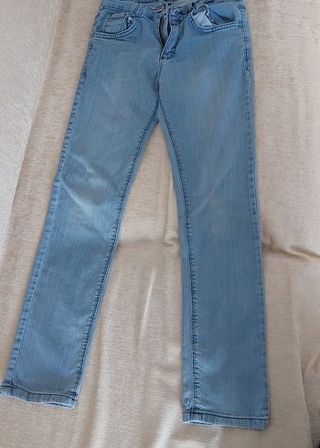 Erkek Çocuk Gri Mavi Regular Fit Denim Pantolon