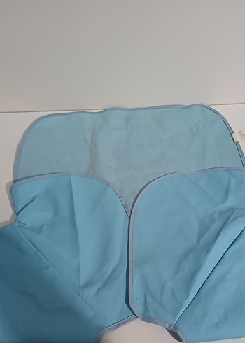  Beden Renkli Baskılı Mavi Bebek Önlüğü