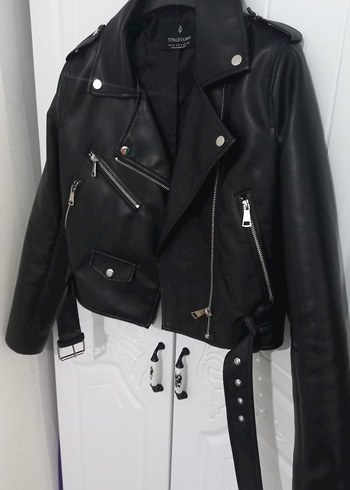 Siyah Deri Ceket - Görsel 2
