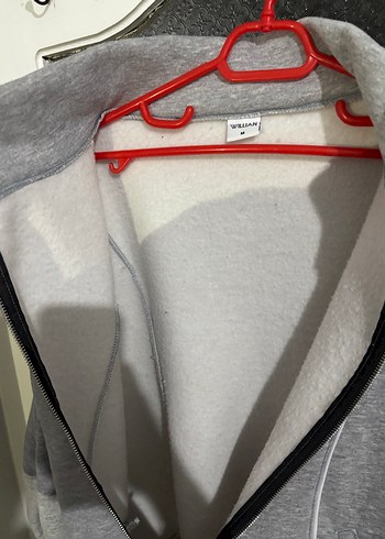 Gri Fermuarlı Yüksek Yakalı Erkek Polar - Görsel 6