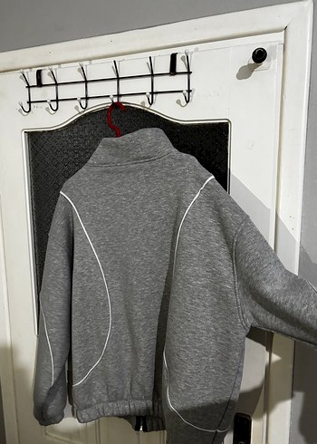 Gri Fermuarlı Yüksek Yakalı Erkek Polar - Görsel 4