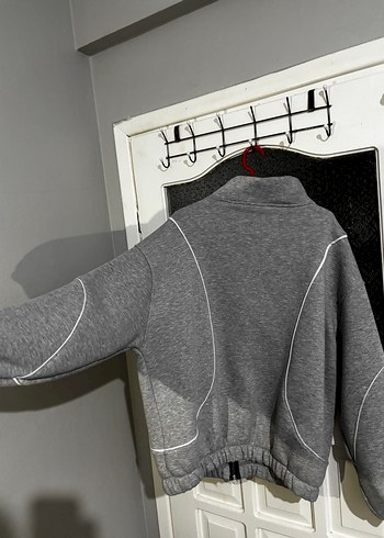 Gri Fermuarlı Yüksek Yakalı Erkek Polar - Görsel 3