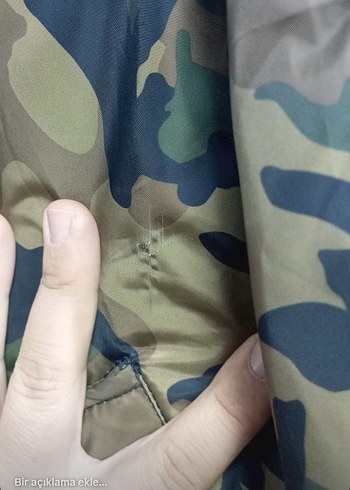 s Beden Kamuflaj Desenli Kadın Bomber Ceket