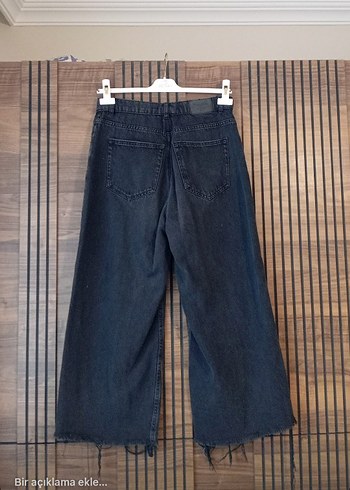 Pull and Bear Bol Kesim Midi Boy Kadın Kot Pantolon