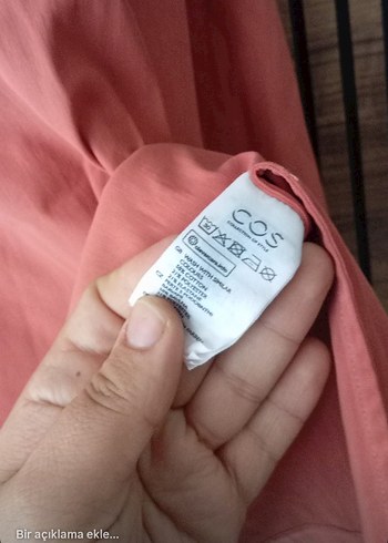 s Beden Bej Keten Uzun Kollu Salaş Elbise