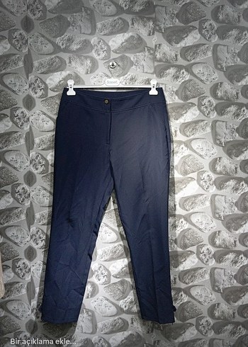 Kadın Lacivert Kemerli Denim Pantolon