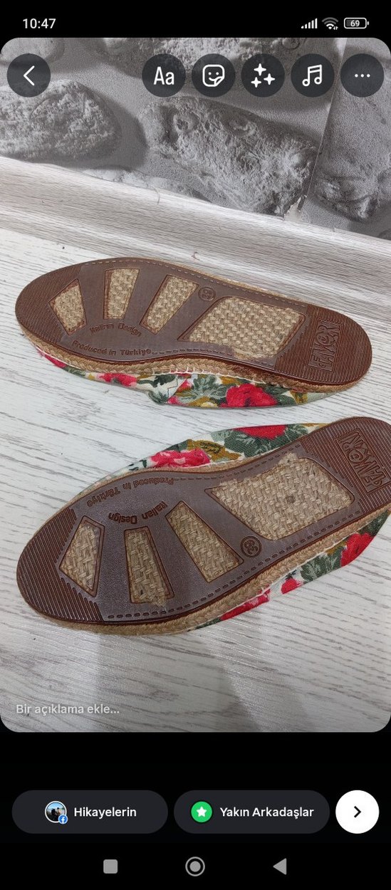 Çiçek Desenli Renkli Bohem Kadın Espadril - Görsel 2