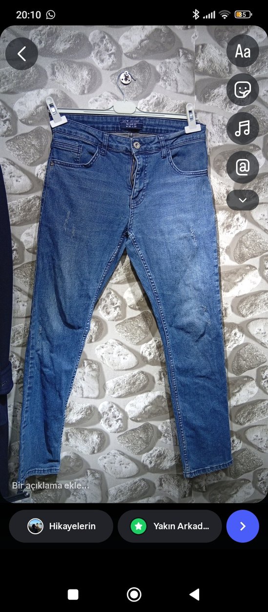 bat Mavi Denim Regular Fit Jean - Görsel 2