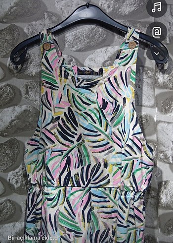 Kadın Pastel Renkli Uzun Tulum - Görsel 2