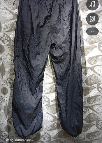 siyah Salaş Midi paraşüt Pantolon - Görsel 2