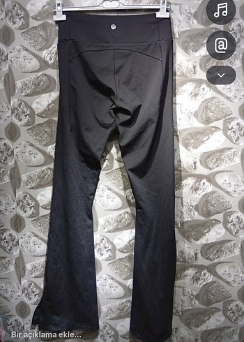 Siyah Kadın İspanyol Paça Spor Pantolon - Görsel 3