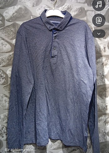 Gri Erkek Uzun Kollu Polo Tişört - Görsel 2