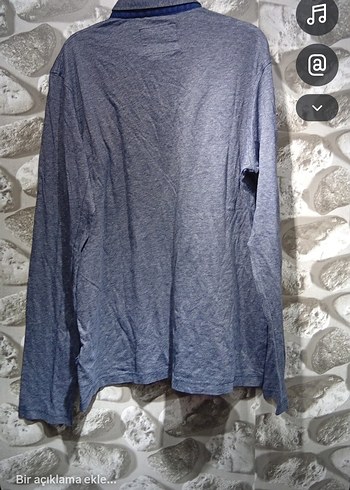 Gri Erkek Uzun Kollu Polo Tişört - Görsel 5