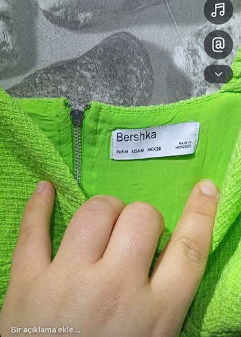 Yeşil Drapeli Kısa Kadın Elbise - Görsel 3