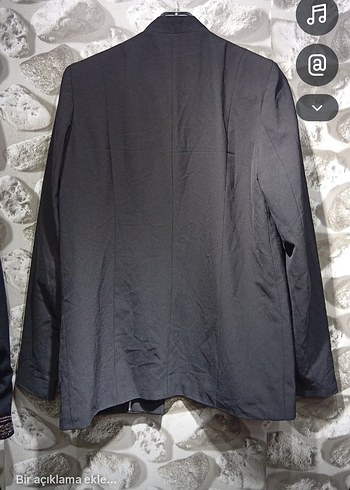 Uzun Siyah Kadın Ceket - Görsel 2