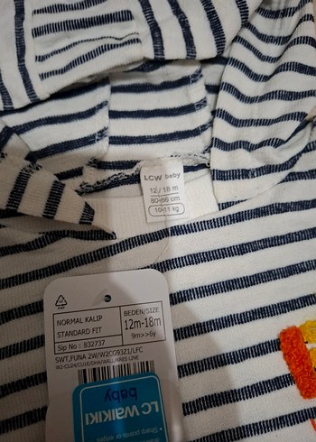 Çizgili Kapüşonlu Erkek Çocuk Sweatshirt - Görsel 3