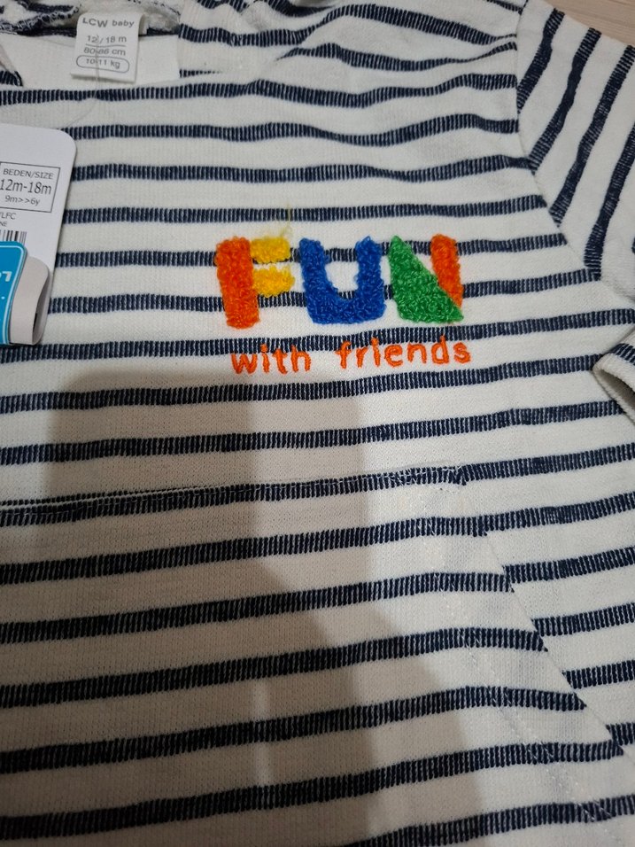 Çizgili Kapüşonlu Erkek Çocuk Sweatshirt - Görsel 2