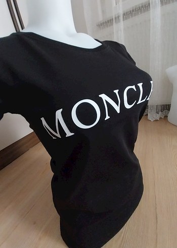 Moncler Moncler Siyah Baskılı Kısa Kollu Tişört