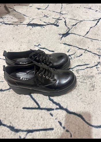 38 Beden Platform Topuklu Siyah Goth Kadın Ayakkabısı