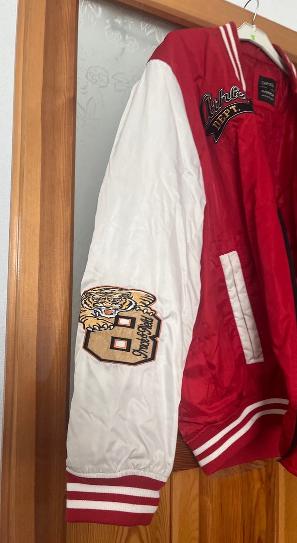 Nakışlı Kırmızı Beyzbol Ceketi - Görsel 3