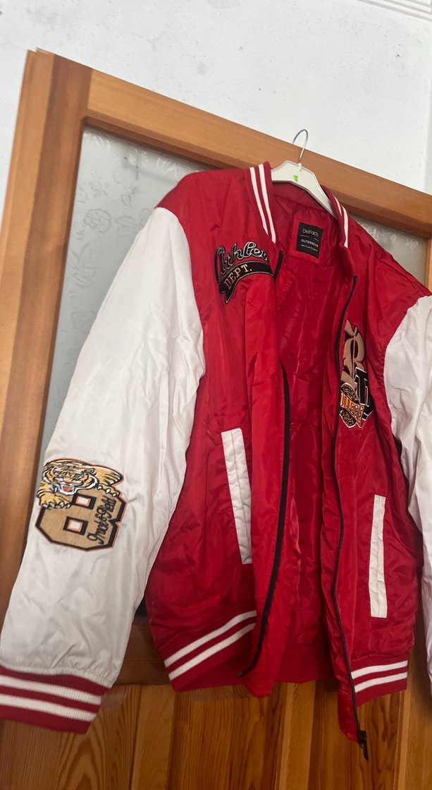 Nakışlı Kırmızı Beyzbol Ceketi - Görsel 2