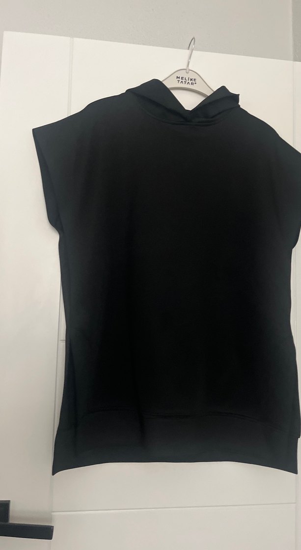 Yüksek Yakalı Siyah Kadın Kolsuz Yelek - Görsel 4
