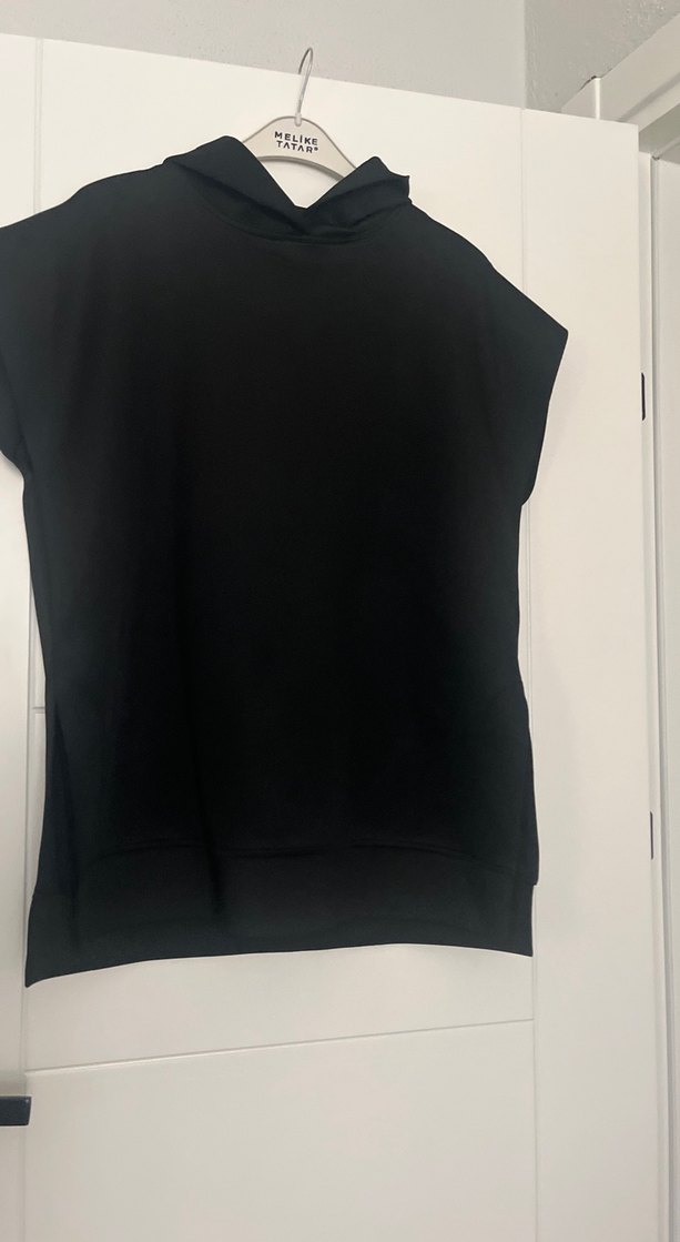 Yüksek Yakalı Siyah Kadın Kolsuz Yelek - Görsel 3
