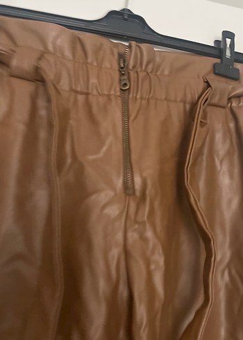 Koton bayan derı pantolon Kahverengi Street Style Rozet - Görsel 7