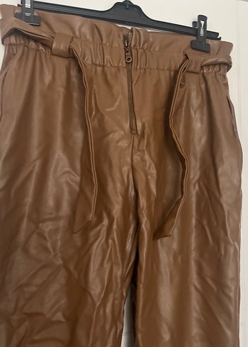 Koton bayan derı pantolon Kahverengi Street Style Rozet - Görsel 6