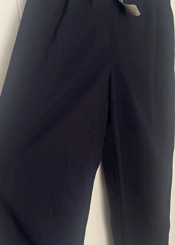 Siyah Kemerli Midi Kadın Kumaş Pantolon - Görsel 8