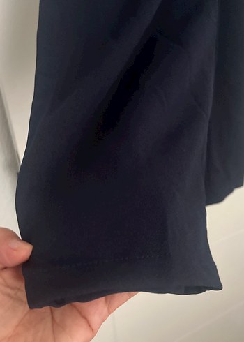 Siyah Kemerli Midi Kadın Kumaş Pantolon - Görsel 6