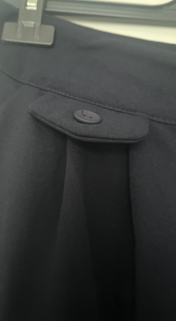 Siyah Kemerli Midi Kadın Kumaş Pantolon - Görsel 4