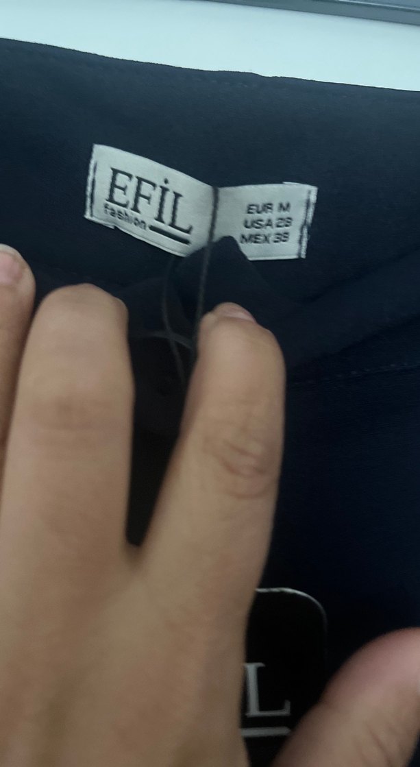 Siyah Kemerli Midi Kadın Kumaş Pantolon - Görsel 3