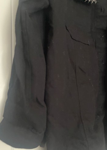 Siyah Düğmeli Kadın Denim Ceket - Görsel 7