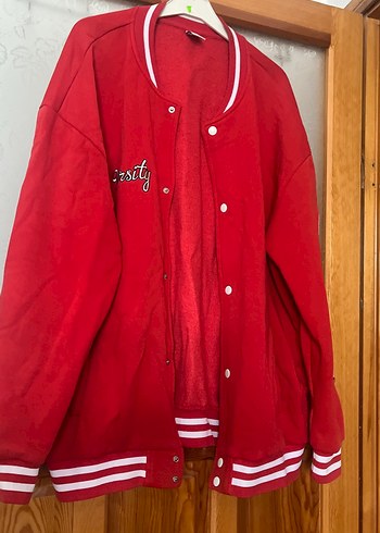 Düğmeli Kırmızı Midi Ceket - Görsel 5