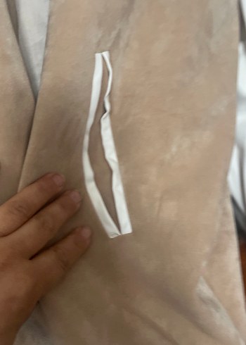 Bej Süet Düğmeli Casual Kadın Ceket - Görsel 9