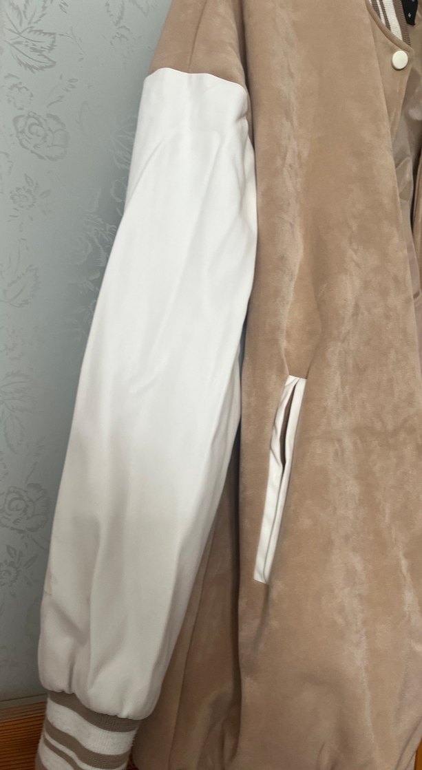 Bej Süet Düğmeli Casual Kadın Ceket - Görsel 2