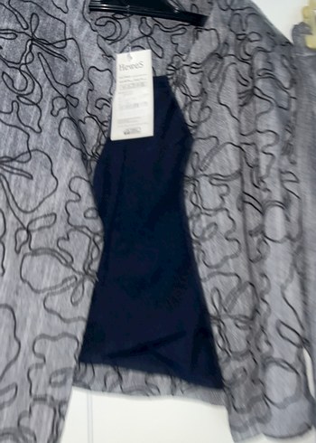 Gri Baskılı Kadın Keten Takım - Görsel 3