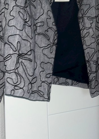 Gri Baskılı Kadın Keten Takım - Görsel 2