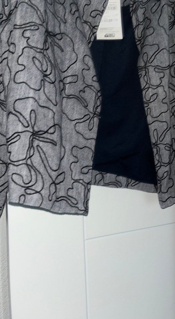 Gri Baskılı Kadın Keten Takım - Görsel 2