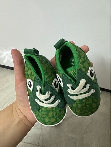 17 Beden yeşil Renk Bebek patik