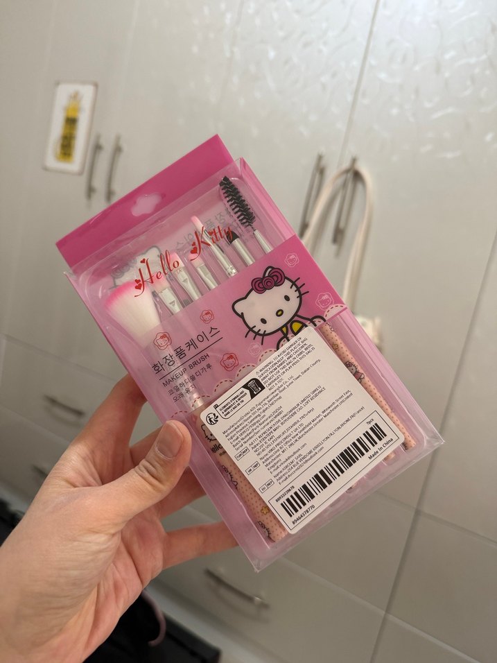 Pastel Pembe 7 Parça Makyaj Fırça Seti - Görsel 2