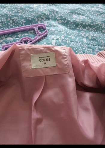 m Beden Pembe Midi Kadın Mont, Fermuarlı, Yüksek Yaka