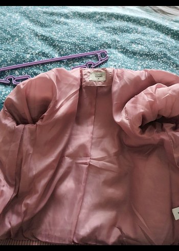 Colin's Pembe Midi Kadın Mont, Fermuarlı, Yüksek Yaka