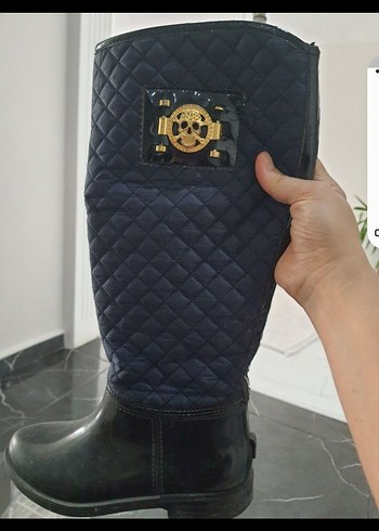 Kadın Lacivert Dizüstü Tokalı Bot